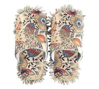 ZRWLUCKY Chaussons fantaisie en microfibre lavables Motif oiseaux et oiseaux, Oiseaux floraux fantastiques, Medium