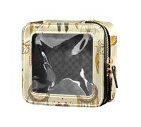 ZRWLUCKY Dream Catcher Boho Beige Transparent Maquillage Organisateur Trousse de Toilette Voyage Vernis à Ongles Sac Organisateur pour Voyage, Attrape-rêves Boho beige