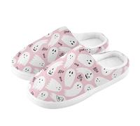 ZRWLUCKY Halloween Ghosts Pantoufle confortable avec mousse à mémoire de forme pour homme et femme, Fantômes d'Halloween, 11/12 UK Men/ 12/13.5 UK Women Wide