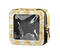 ZRWLUCKY Jolie trousse de toilette de voyage étanche avec fermeture éclair pour voyage, joli monstre jaune, Lovely Monster Jaune