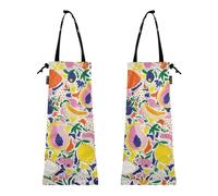 ZRWLUCKY Lot de 2 sacs poubelle de voiture, sacs poubelle pour camion, poubelle pour voiture, fruits vifs, Fruits lumineux, 8.7 x 19.3 - 2 Pack, Moderne.