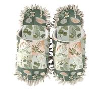 ZRWLUCKY Pantoufles lavables en microfibre pour nettoyage de sol Motif fleurs sauvages Pastel Patchwork