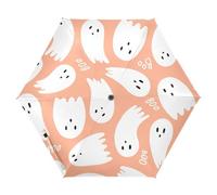 ZRWLUCKY Parapluie de voyage pour Halloween, fantômes, contre la pluie, bloquant les UV, pliable, automatique, coupe-vent, portable, léger, imperméable