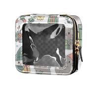 ZRWLUCKY Petite trousse de toilette de voyage étanche avec fermeture éclair pour femme, motif chats britanniques à poil court, blanc, British Shorthair Cats Blanc