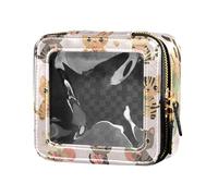 ZRWLUCKY Petite trousse de toilette transparente avec chats du Bengale de Pâques pour voyage, chat du Bengale de Pâques, Pâques Bengal Cats Blush