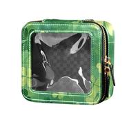 ZRWLUCKY Plant Clovers Lucky Green Clear Makeup Bag Toiletry Bag Travel Cosmetic Case for Travel Plant Clovers Lucky Green, Trèfles de plantes vert porte-bonheur