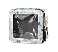 ZRWLUCKY Sac de maquillage transparent à motif aquarelle Aventure florale Petit sac de toilette à fermeture éclair Sacs cosmétiques pour voler, Aventure florale modèle aquarelle, Aventure florale