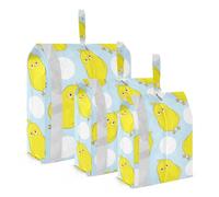 ZRWLUCKY Sac de voyage pliable en 3 pièces avec motif canards mignons pour placard, rangement et organisation de la chambre, Petits canards à pois, Taille unique, Moderne