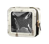 ZRWLUCKY Trousse de maquillage de voyage transparente en cuir pour cowboy occidental et nature sauvage, Western Cowboy and Wilderness