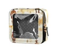 ZRWLUCKY Trousse de maquillage transparente avec fermeture éclair pour voyage, cowboy et vaste désert, Cowboy et Vast Desert