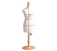 ZRY Mannequins Enfant Mannequin Buste de Couture Mini Modèle Accessoires Pédagogiques Réglable en Hauteur Présentoir de Vêtements Support en Bois Massif Détachable, 3 Tailles (Size : Bust 42cm)