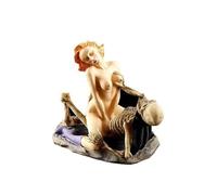 Zryachiy01 Statue de Couple de squelettes Gothiques Sexy, décoration érotique d'halloween, Sculpture d'amour fantôme et crâne Nus for la Saint-Valentin(A)