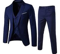 ZRYAZQ Costume Homme 3 Pieces Blazer Homme Chic Et Elegant Costume Homme Affaires Veste Homme Slim Fit Costumes Et Vestes Homme Regular Blousons Homme Casual Blazers Homme Mariage Halloween Noël