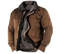 ZRYAZQ Veste Homme Chaude Et Épaisse Blousons Homme Cargo Manteau Homme Hiver Veste Interieur Polaire Homme Casual Veste Chauffante Travail Exterieur Chic Blouson Homme Vintage Coupe-Vent Confort