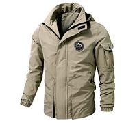 ZRYAZQ Veste Homme Extérieur Randonnée Coupe Vent Homme A Capuche Homme Blouson Homme Mi Saison Parka Homme Bombers Homme Chasse Manteau Homme Avec Poche Veste Softshell Homme Windbreaker Zippé Homme