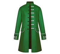 ZRYAZQ Veste Homme Gothique Costume Halloween Homme Robe Halloween Vintage Manteau Homme Steampunk Manteau Long Homme Robe Medievale Halloween Blouson Homme Long Coupe Vent Homme Halloween Costume
