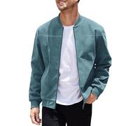 ZRYAZQ Veste Homme Mi Saison Bombers Homme D'extérieur Blouson Aviateur Léger Jacket Casual Hiver Printemps Automne Coup-Vent Classique Décontracté Sweat-Shirt Homme Manches Longues Cargo Sport Golf