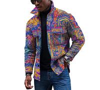 ZRYAZQ Veste Homme Mi Saison Manteau Homme Hiver Blousons Homme Casual Blouson Homme Chic Imprimé Blouson Moto Homme Parka Homme Automne Veste De Travail Homme Coupe-Vent Bombers Homme Bouton