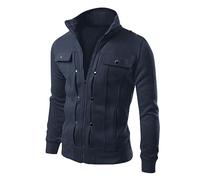 ZRYAZQ Veste Homme Mi Saison Sweat Zippé Homme Manteau Homme Hiver Automne Sweat Homme à Col Haut Blouson Homme Chasse Veste De Travail Homme Sportswear Homme Veste Moto Homme Cardigan Homme