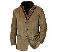 ZRYAZQ Veste Homme Vintage Manteau Hiver Automne De Travail Chasse Blousons Moto Mode Décontractée Parka Blazers Costume Cardigan Bouton