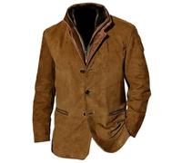 ZRYAZQ Veste Homme Vintage Manteau Hiver Automne De Travail Chasse Blousons Moto Mode Décontractée Parka Blazers Costume Cardigan Bouton