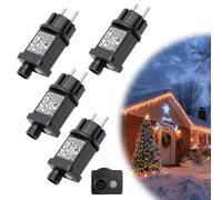 ZRZTM Lot de 4 Alimentation LED 6W 31V: Adaptateur 8 Modes Prise avec Minuterie, Fonction Mémoire, Étanche IP44 Adaptateur, Alimentation de Remplacement pour Lumières de Noël, Glaçons, Rideau Lumineux