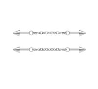 ZS 1 Paire Bijoux Piercing Industriel Acier Chirurgical 16G, Boucles d'Oreilles à Tige Industrielles Chaîne Pendante, Bijoux Barre Industrielle Cartilage Hélix Pour Femmes Et Hommes