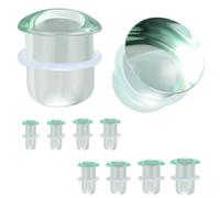 ZS 1 Paire Single Flare Plugs d'Oreille Verre, 6g-9/16 Ear Gauges Écarteurs d'Oreilles Transparents Pour Femmes Hommes