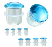 ZS 1 Paire Single Flare Plugs d'Oreille Verre, Ear Gauges Écarteurs d'Oreilles Bleu Violet Vert Pour Femmes Hommes 6g-9/16 (Bleu,00g(10mm))
