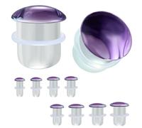 ZS 1 Paire Single Flare Plugs d'Oreille Verre, Ear Gauges Écarteurs d'Oreilles Bleu Violet Vert Pour Femmes Hommes 6g-9/16 (Violet,1/2"(12mm))