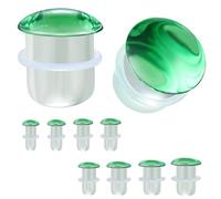ZS 1 Paire Single Flare Plugs d'Oreille Verre, Ear Gauges Écarteurs d'Oreilles Bleu Violet Vert Pour Femmes Hommes 6g-9/16