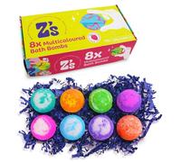 Z's - CADEAUX, 8 boules de bain fabriquées au Royaume-Uni, coffret cadeau d’anniversaire pour femmes, cadeaux de Noël pour elle, petite amie, maman, panier bien-être, spa beauté