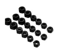 ZS Hardware 5-50pcs Écrou De Verrouillage En Nylon M2 - M12 Insert Hexagonal Noir En Acier Au Carbone(M12 (5pcs))