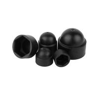 ZS Hardware Capuchons d'écrous hexagonaux M4-M14 PE, couvercles de boulons en plastique for roues de voiture, garniture extérieure, 10 à 30 pièces(Black,M5x8x10(20pcs))