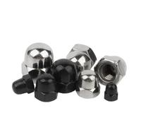 ZS Hardware Écrous à capuchon en acier inoxydable M3-M24, écrous à couvercle en forme de gland à dôme hexagonal 304 316 noirs(SUS 316,M12mm-2pcs)