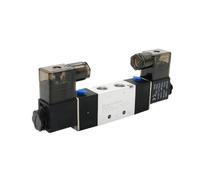 ZS Hardware Électrovanne pneumatique 4V220-08 1/4 ", vanne de contrôle d'air à 5 voies et 2 positions(4V220-08,AC220)