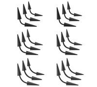 ZS Lot de 18 piercings de sourcil à pointes de 16 g, barbell incurvé, anneaux verticaux, labret, lèvres, tragus, hélix, anneaux de pont de nez pour homme et femme, Acier inoxydable, Pas de gemme