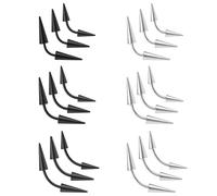 ZS Lot de 18 piercings de sourcil à pointes de 16 g, barbell incurvé, anneaux verticaux, labret, lèvres, tragus, hélix, anneaux de pont de nez pour homme et femme, Acier inoxydable, Pas de gemme