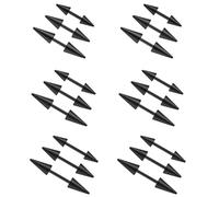 ZS Lot de 18 piercings de sourcil à pointes de 16 g, barbell incurvé, anneaux verticaux, labret, lèvres, tragus, hélix, anneaux de pont de nez pour homme et femme, Acier inoxydable, Pas de gemme