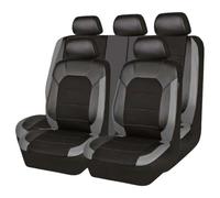 ZSALTT 9Pcs Voiture Cuir Ensembles Housses siège, pour Seat Ateca FR 2016-2022 2023 2024 Confortables Respirant Antidérapant Imperméable 5 Seats Full Set,B/Grey