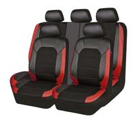 ZSALTT 9Pcs Voiture Cuir Ensembles Housses siège, pour Seat Ateca FR 2016-2022 2023 2024 Confortables Respirant Antidérapant Imperméable 5 Seats Full Set,C/Red