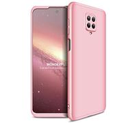 ZSCHAO Coque pour Xiaomi Redmi Note 9S Note 9 Pro 360 Ultra Slim Fine Anti Choc avec Verre trempe Housse Case Coque Compatible avec Redmi Note 9S/9 Pro Rigide Antichoc Integral Case Cover Or Rose