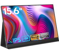 ZSCMALLS Moniteur portable, écran d'ordinateur portable 15,6 pouces 1080p FHD USB-C HDMI écran IPS deuxième écran avec coque intelligente et deux haut-parleurs, moniteur étendu pour ordinateur
