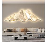 ZSCNYHMT 3D Tableau Mural LED sans Cadre en Porcelaine Cristal, éclairage Doux Haute efficacité avec télécommande, Paysage pour décoration Murale Maison Bureau hôtel(D,13.0 * 39.4in)