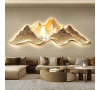 ZSCNYHMT 3D Tableau Mural LED sans Cadre en Porcelaine Cristal, éclairage Doux Haute efficacité avec télécommande, Paysage pour décoration Murale Maison Bureau hôtel(A,13.0 * 39.4in)