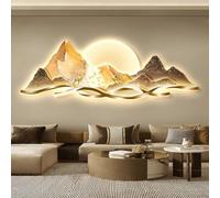 ZSCNYHMT 3D Tableau Mural LED sans Cadre en Porcelaine Cristal, éclairage Doux Haute efficacité avec télécommande, Paysage pour décoration Murale Maison Bureau hôtel(B,15.7 * 47.2in)
