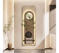 ZSCNYHMT Décoration Murale 3D LED Lumineuse avec télécommande, Art Mural en grès Sable texturé wabi-sabi, déco Murale Salon Chambre entrée Couloir(B,13 * 39.4in)
