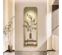 ZSCNYHMT Décoration Murale 3D LED Lumineuse avec télécommande, Art Mural en grès Sable texturé wabi-sabi, déco Murale Salon Chambre entrée Couloir(G,19.7 * 59in)