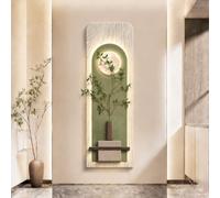 ZSCNYHMT Décoration Murale 3D LED Lumineuse avec télécommande, Art Mural en grès Sable texturé wabi-sabi, déco Murale Salon Chambre entrée Couloir(H,19.7 * 59in)