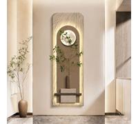 ZSCNYHMT Décoration Murale 3D LED Lumineuse avec télécommande, Art Mural en grès Sable texturé wabi-sabi, déco Murale Salon Chambre entrée Couloir(F,13 * 39.4in)
